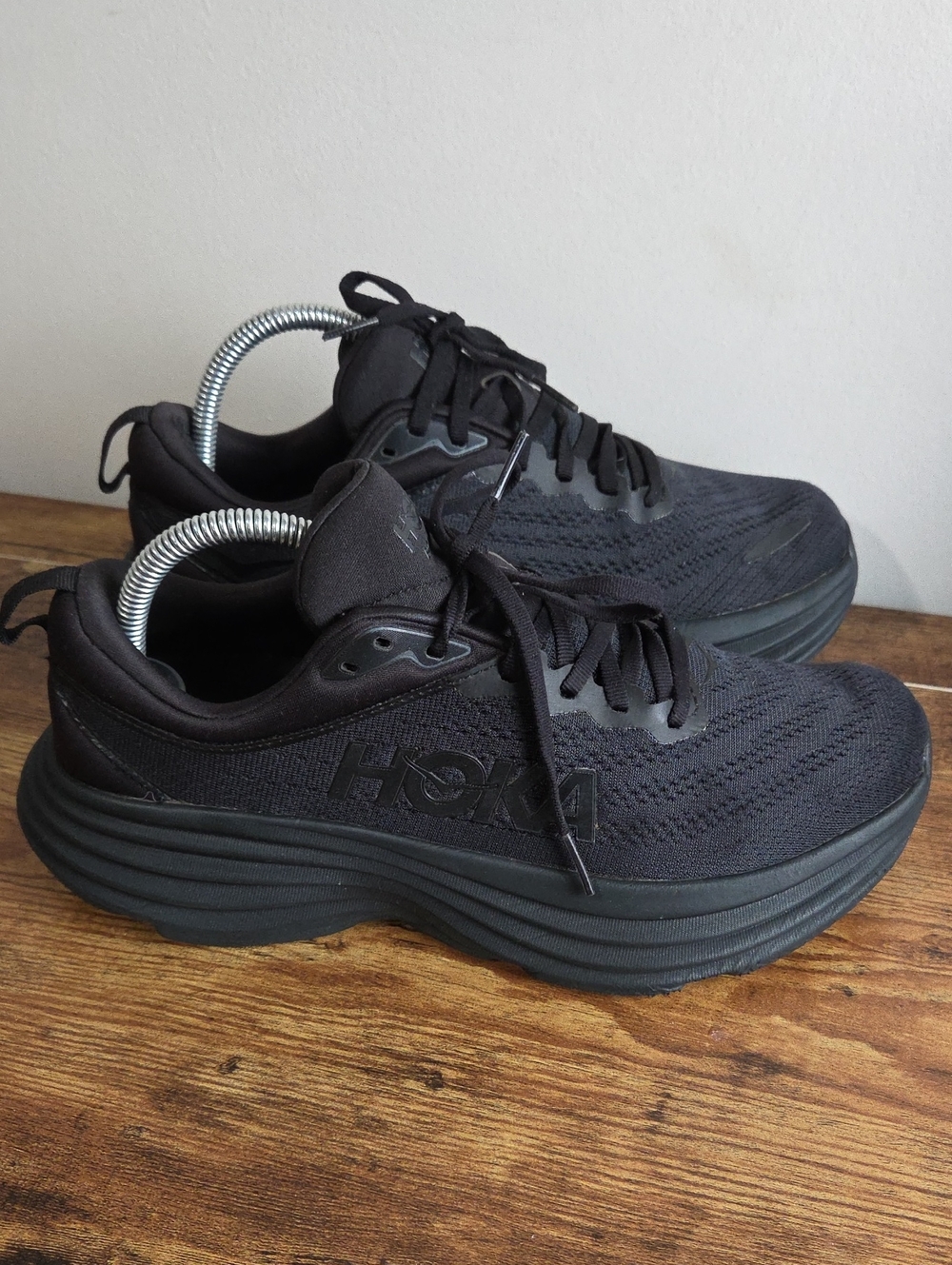 HOKA ONE ONE Bondi 8 Women's Road Running Shoes Sneakers Black Sz 9 Athletics - Picture 7 of 15